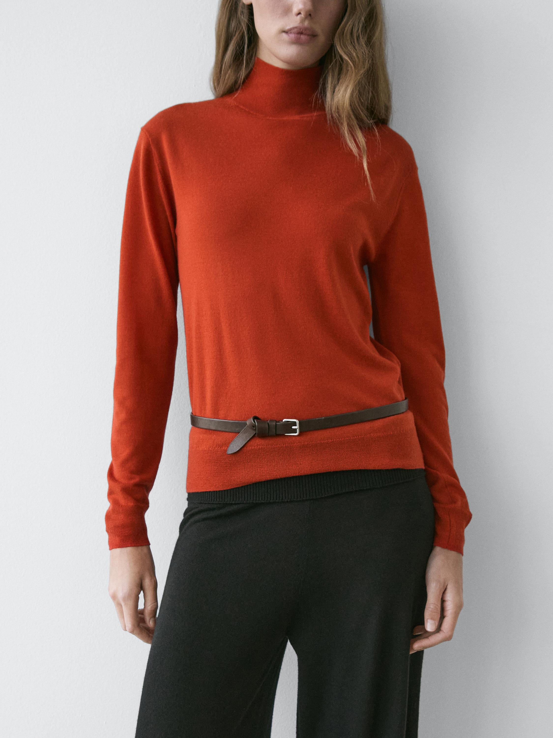 100% wool high neck sweater
